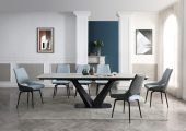 9189 Table with 1239 swivel blue chairs